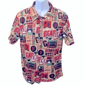 SF Giants, Beat LA Short Sleeve Button Down Baseball Collectible